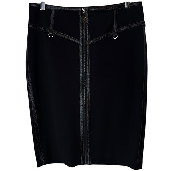 Guess Skirt with Faux Leather Trim Black size 26 - Picture 1 of 5